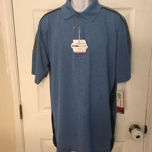 NWT Grand Slam Big & Tall XL/ GT Blue Polo - Picture 2 of 13